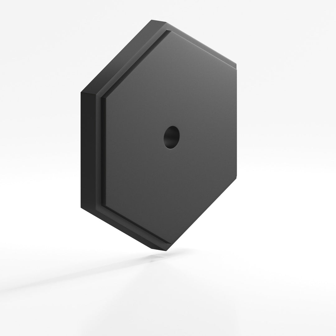 Colonial Bronze 9626 Hexagonal stepped Backplate for use with 8-32 screw in Matte Graphite