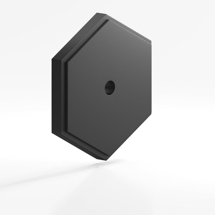 Colonial Bronze 9626 Hexagonal stepped Backplate for use with 8-32 screw in Matte Graphite
