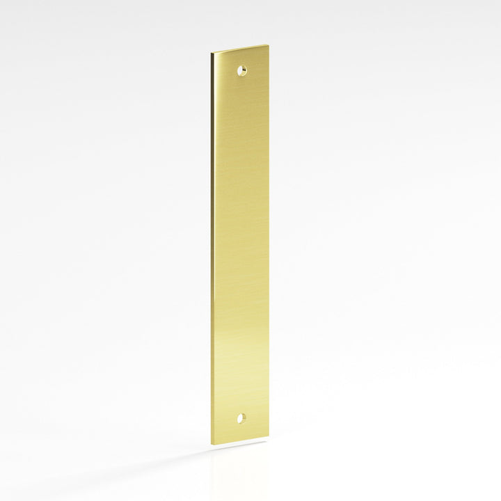 Colonial Bronze 9745 Rectangular Backplate for use with 1/4-20 screws in Unlacquered Polished Brass