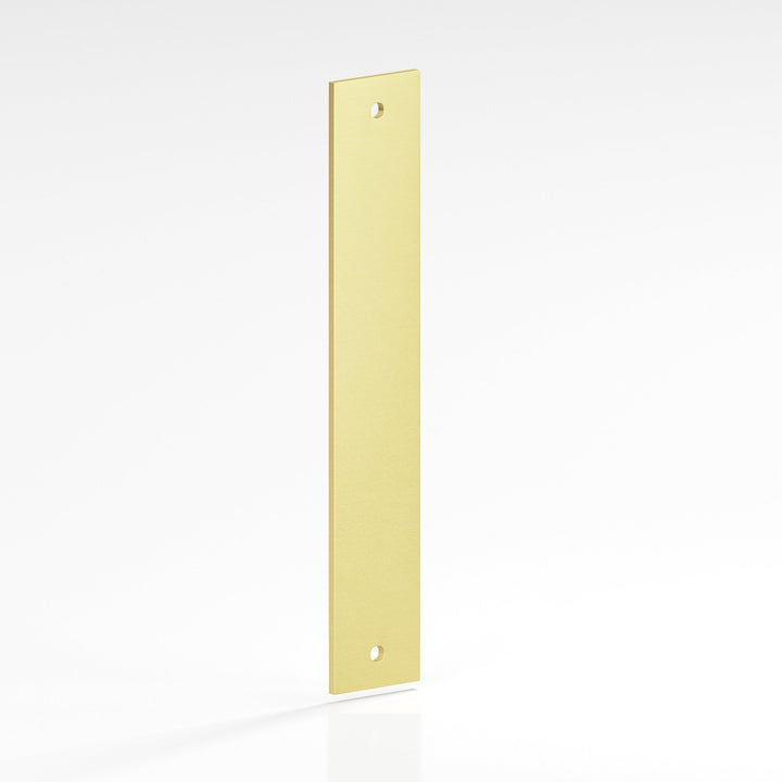 Colonial Bronze 9843 Rectangular Backplate for use with 1/4-20 screws in Matte Satin Brass