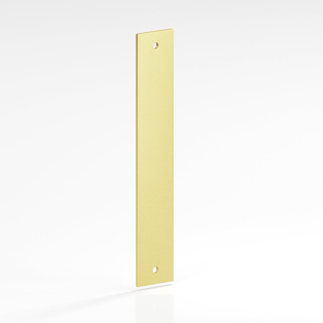 Colonial Bronze 9844 Rectangular Backplate for use with 1/4-20 screws in Matte Satin Brass