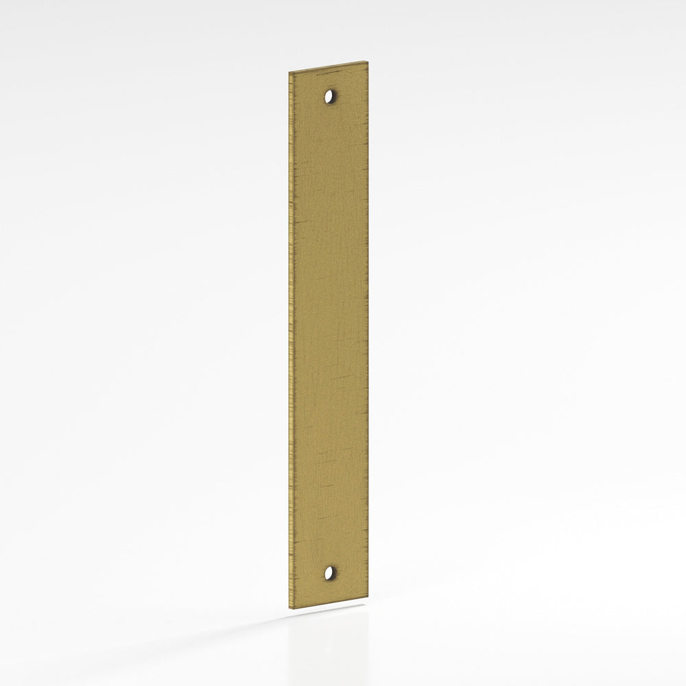 Colonial Bronze 9844 Rectangular Backplate for use with 1/4-20 screws in Matte Antique Satin Brass