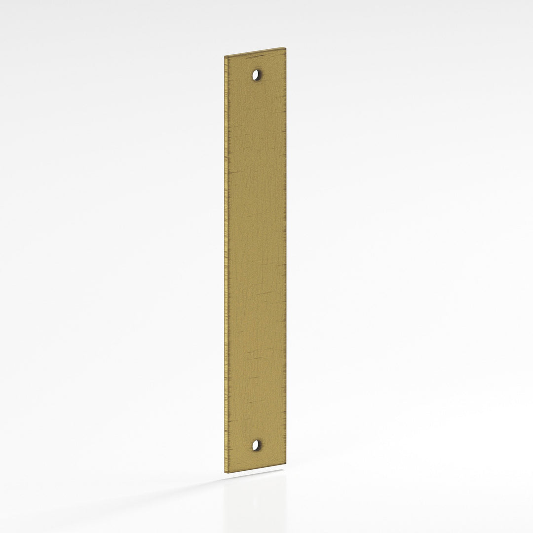 Colonial Bronze 9844 Rectangular Backplate for use with 1/4-20 screws in Matte Antique Satin Brass