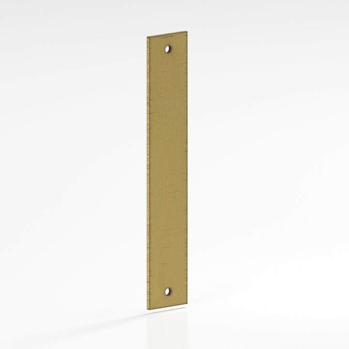 Colonial Bronze 9843 Rectangular Backplate for use with 1/4-20 screws in Matte Antique Satin Brass