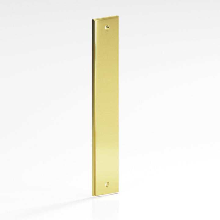 Colonial Bronze 9948 Rectangular stepped Backplate for use with 8-32 screws in Unlacquered Polished Brass