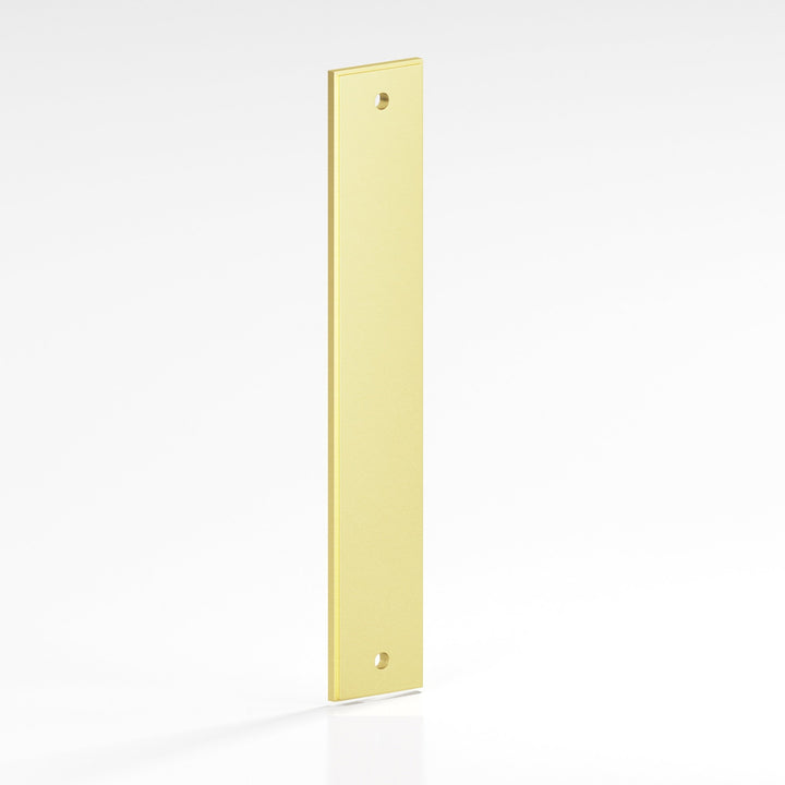 Colonial Bronze 9845 Rectangular stepped Backplate for use with 1/4-20 screws in Matte Satin Brass