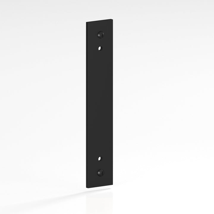 Colonial Bronze 9846 Rectangular Backplate with exposed finished screws for use with 8-32 screws in Matte Satin Black