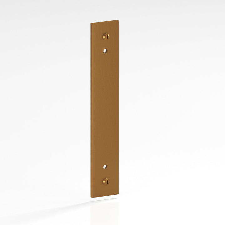 Colonial Bronze 9846 Rectangular Backplate with exposed finished screws for use with 8-32 screws in Matte Light Statuary Bronze