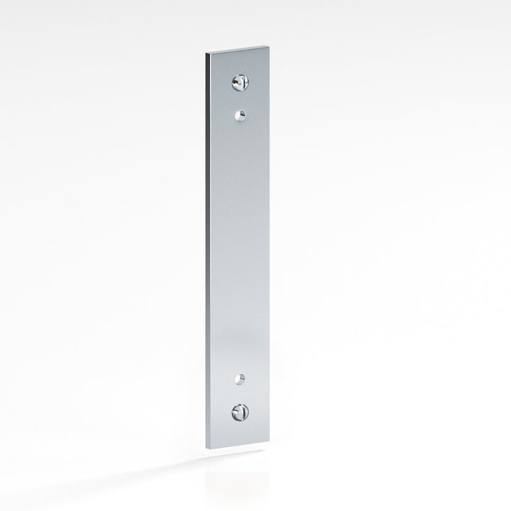 Colonial Bronze 9947 Rectangular Backplate with exposed finished screws for use with 8-32 screws in Polished Chrome