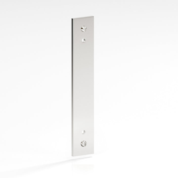 Colonial Bronze 9947 Rectangular Backplate with exposed finished screws for use with 8-32 screws in Polished Nickel
