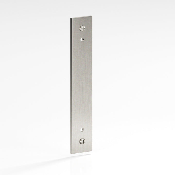 Colonial Bronze 9846 Rectangular Backplate with exposed finished screws for use with 8-32 screws in Satin Nickel