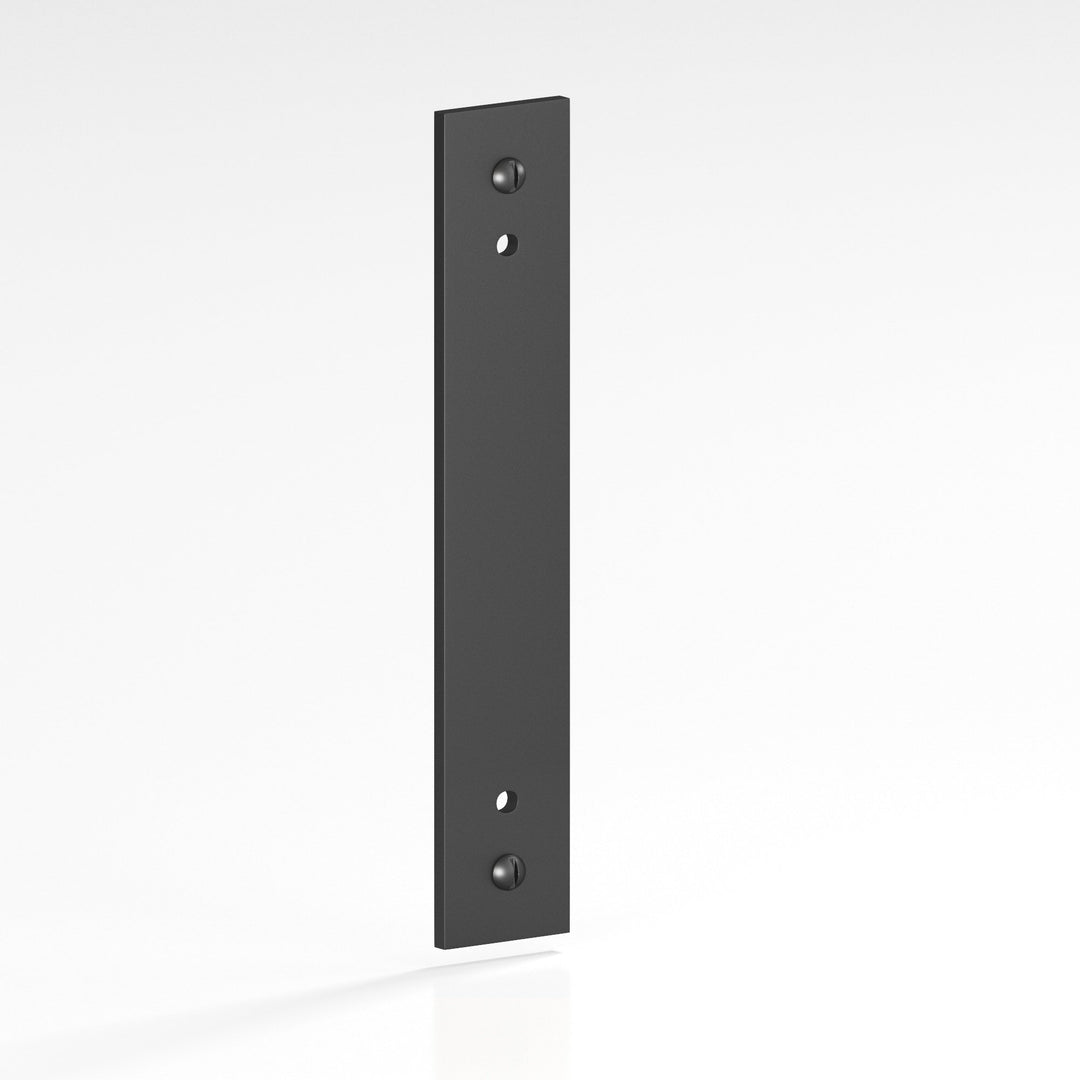 Colonial Bronze 9947 Rectangular Backplate with exposed finished screws for use with 8-32 screws in Matte Graphite