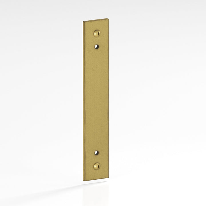 Colonial Bronze 9947 Rectangular Backplate with exposed finished screws for use with 8-32 screws in Matte Antique Satin Brass