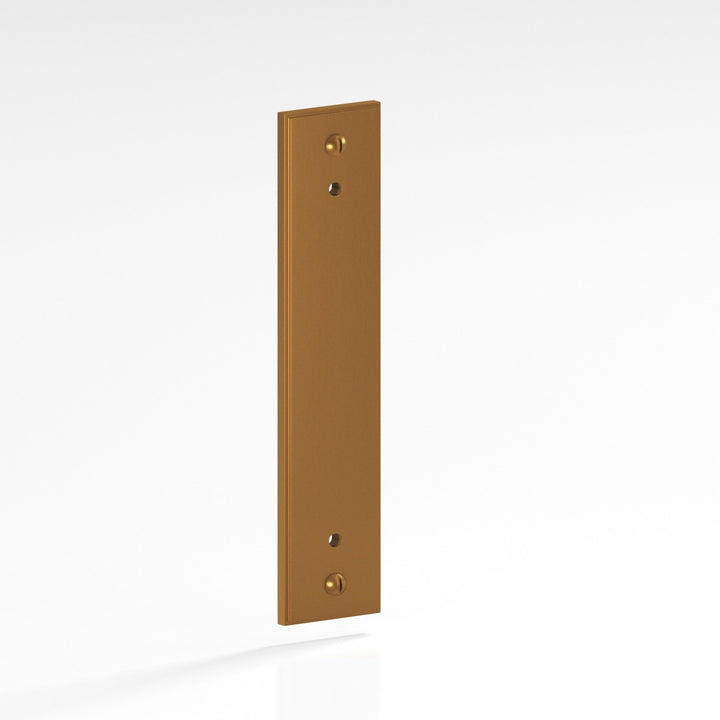 Colonial Bronze 9848 Rectangular stepped Backplate with exposed finished screws for use with 8-32 screws in Matte Light Statuary Bronze