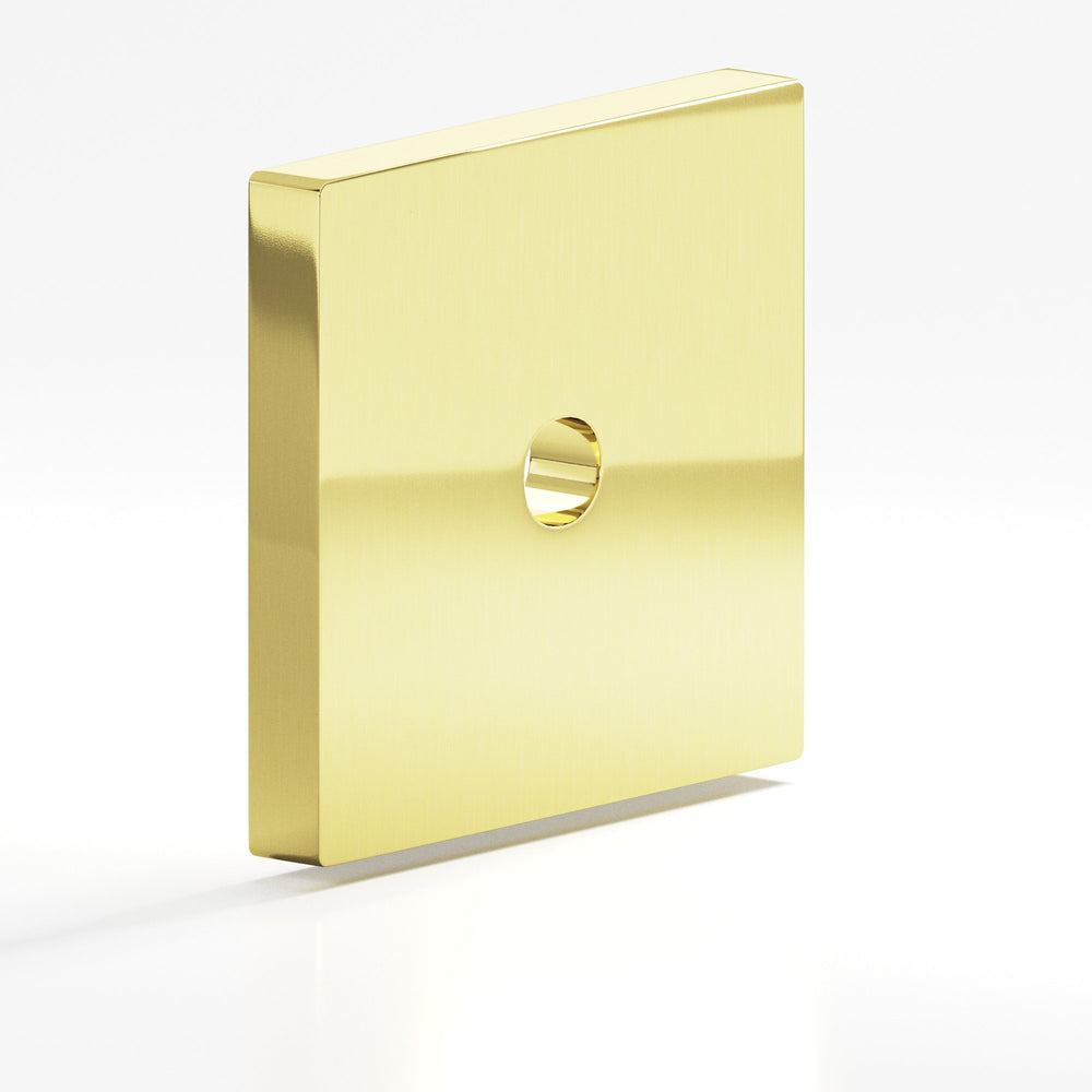 Colonial Bronze 9950 Square Backplate for use with 8-32 screw in Unlacquered Polished Brass