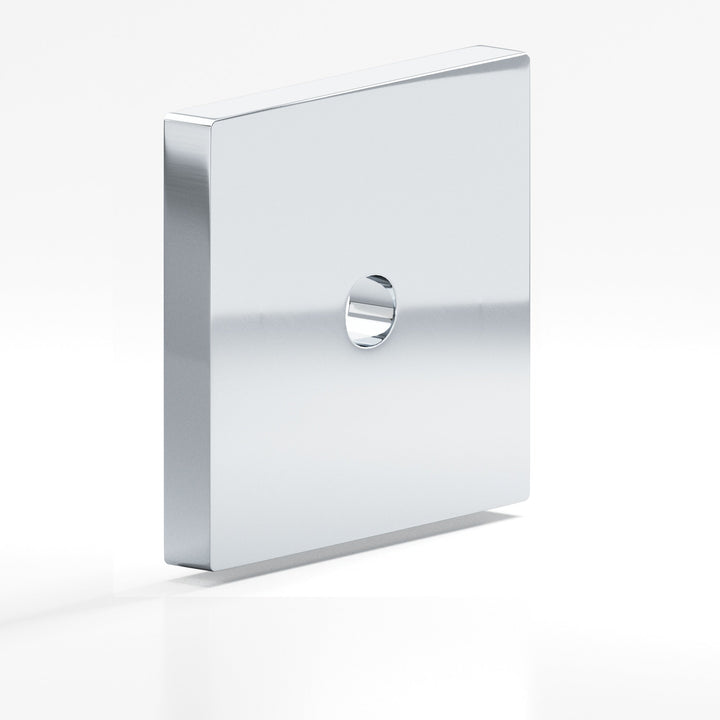 Colonial Bronze 9952 Square Backplate for use with 8-32 screw in Polished Chrome