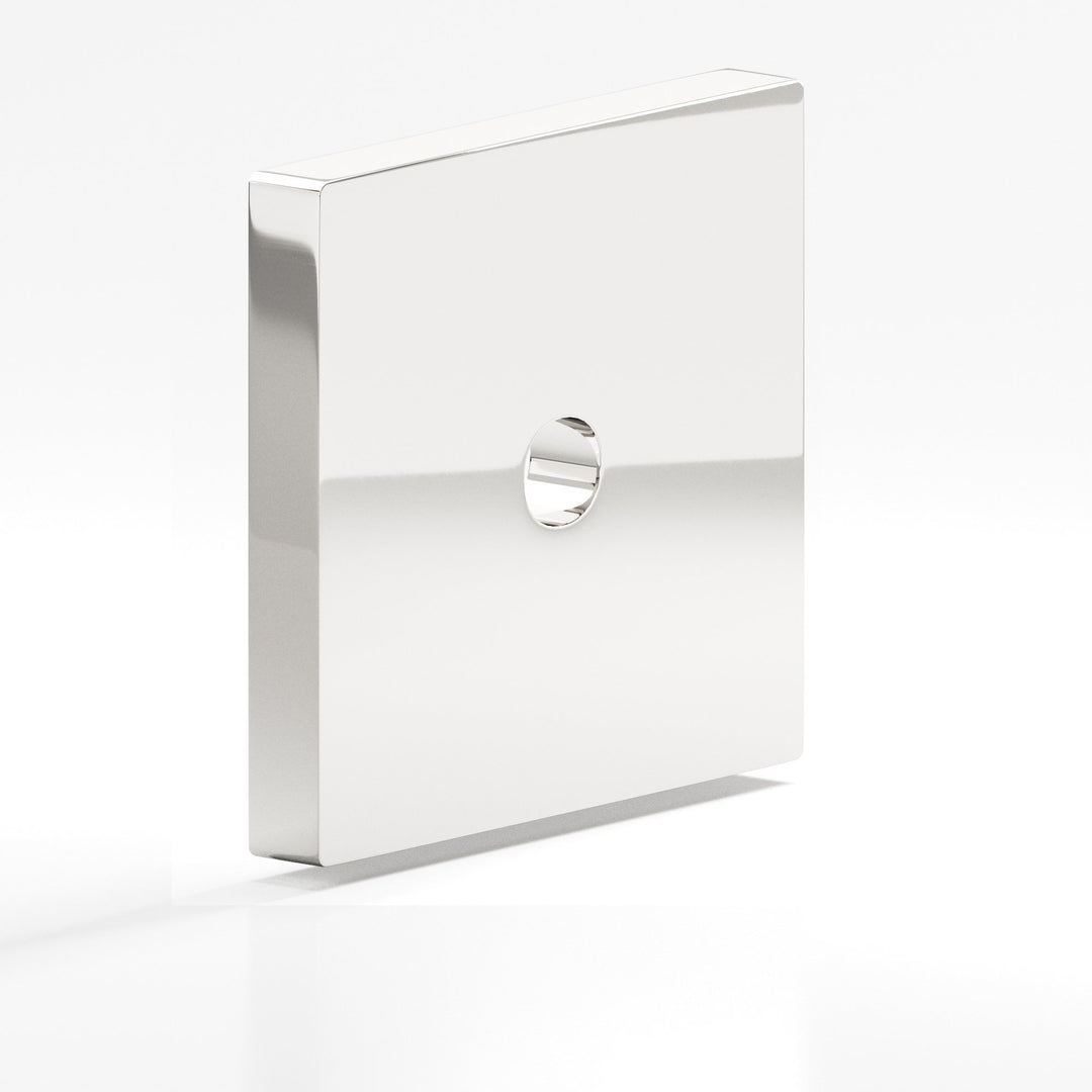 Colonial Bronze 9952 Square Backplate for use with 8-32 screw in Polished Nickel