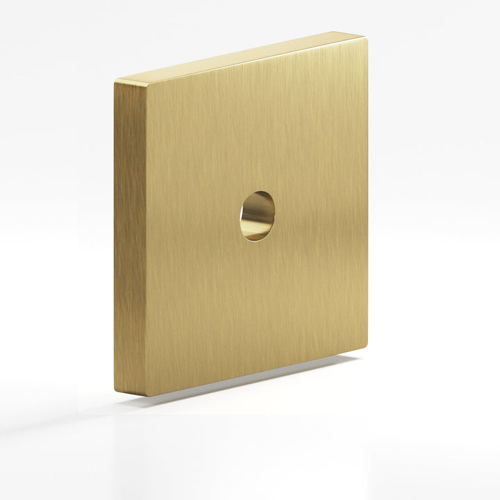 Colonial Bronze 9951 Square Backplate for use with 8-32 screw in Antique Brass