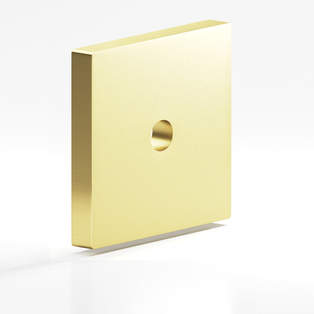 Colonial Bronze 9951 Square Backplate for use with 8-32 screw in Matte Satin Brass