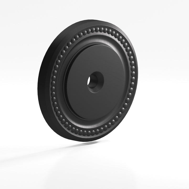 Colonial Bronze B9203 Round grooved Backplate for use with 1/4-20 screw in Matte Satin Black