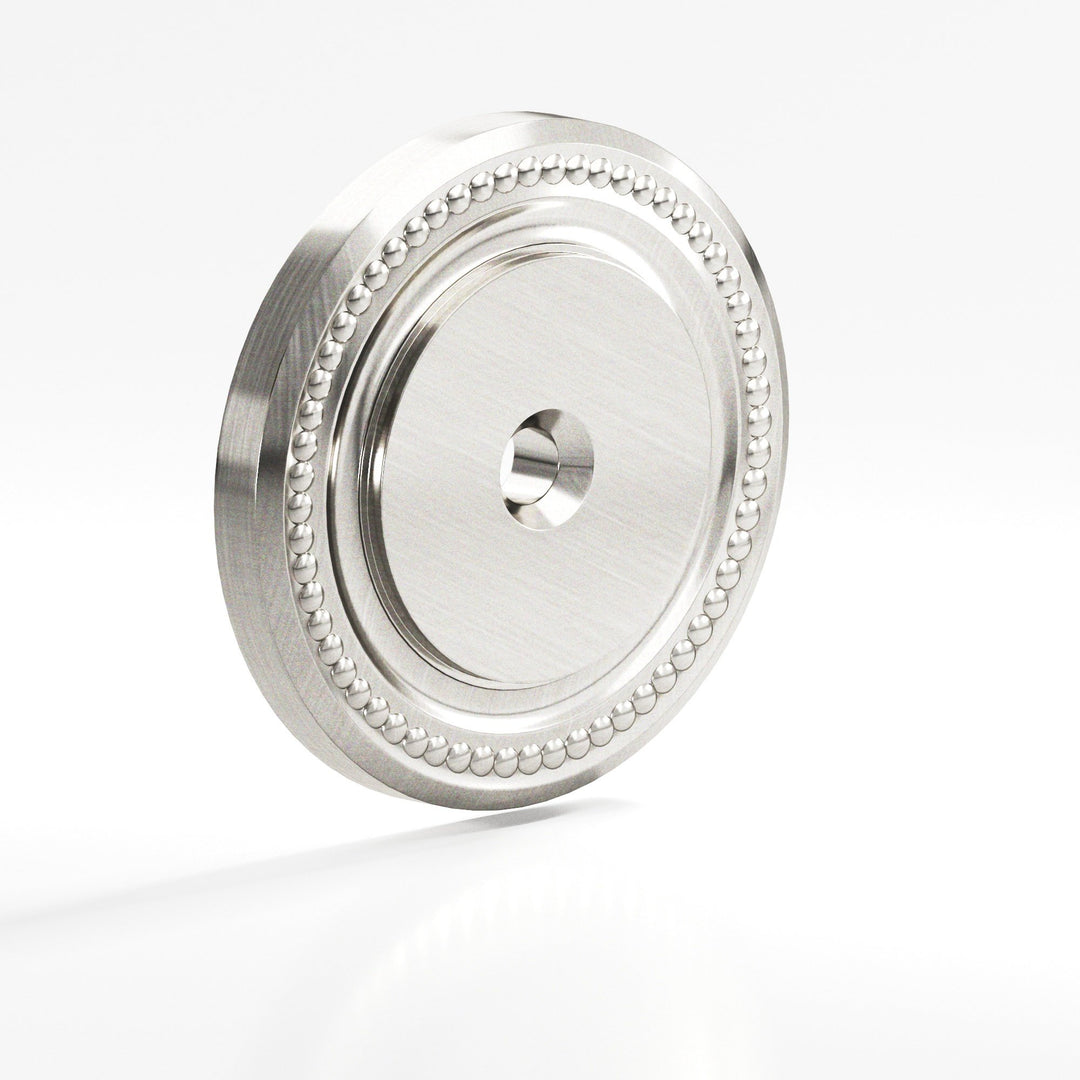 Colonial Bronze B9203 Round grooved Backplate for use with 1/4-20 screw in Satin Nickel