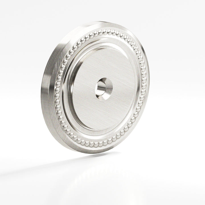 Colonial Bronze B203 Round grooved Backplate for use with 8-32 screw in Satin Nickel