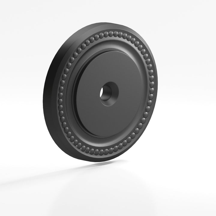 Colonial Bronze B203 Round grooved Backplate for use with 8-32 screw in Matte Graphite