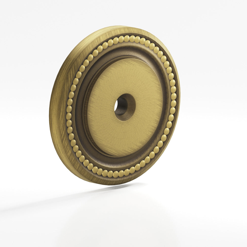 Colonial Bronze B9203 Round grooved Backplate for use with 1/4-20 screw in Matte Antique Satin Brass