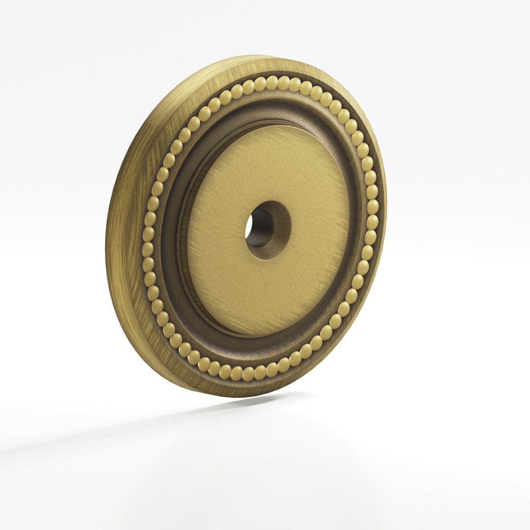 Colonial Bronze B9203 Round grooved Backplate for use with 1/4-20 screw in Matte Antique Satin Brass