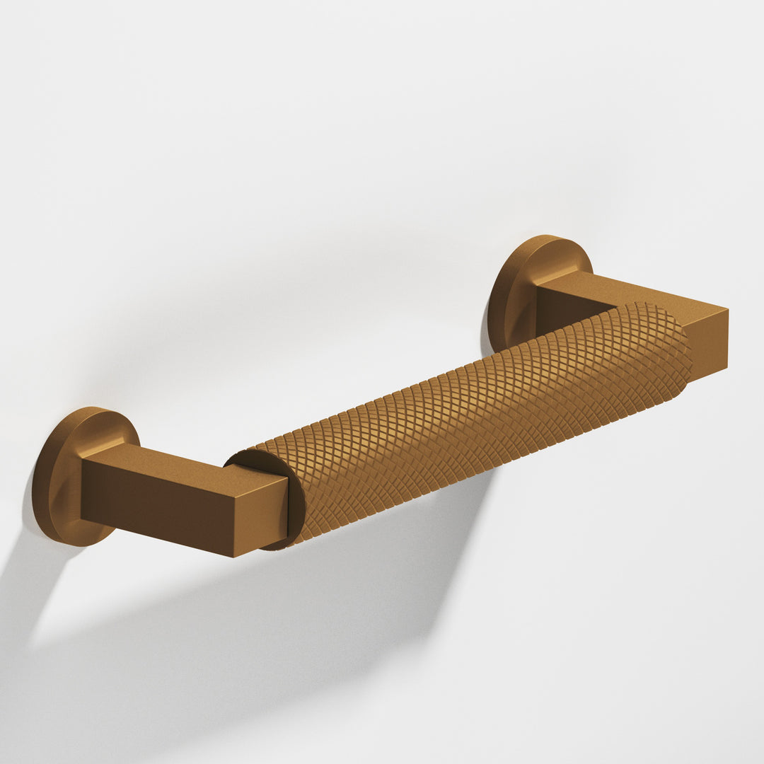 Colonial Bronze 1367 Round diamond-knurled Gropius-style Appliance Pull in Matte Light Statuary Bronze