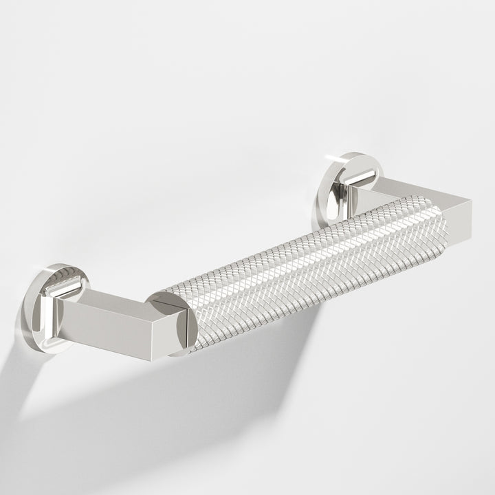 Colonial Bronze 1367 Round diamond-knurled Gropius-style Appliance Pull in Polished Nickel