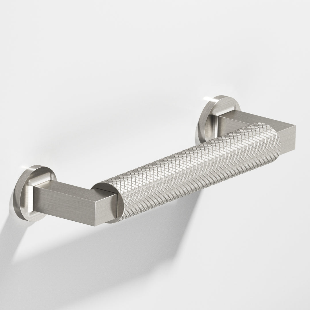 Colonial Bronze 1365 Round diamond-knurled Gropius-style Cabinet Pull in Satin Nickel