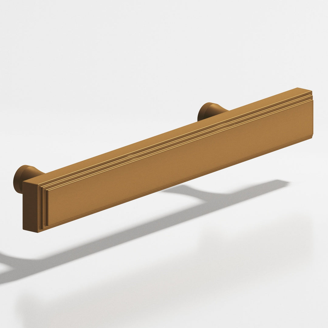 Colonial Bronze 941 Rectangular stepped Cabinet Pull with flared posts in Matte Light Statuary Bronze