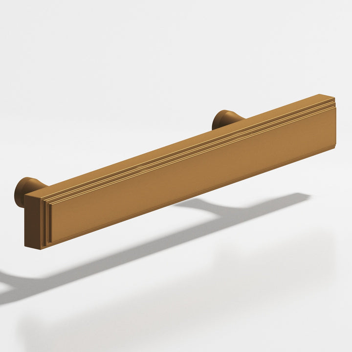 Colonial Bronze 941 Rectangular stepped Cabinet Pull with flared posts in Matte Light Statuary Bronze