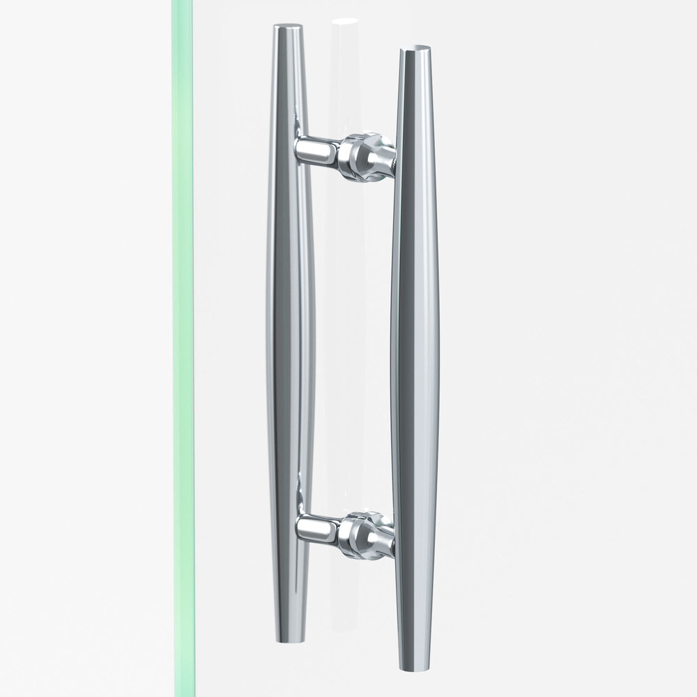 Colonial Bronze 295BB Cigar Back-to-Back Shower Door Pull Kit with flared posts in Polished Chrome