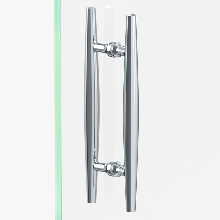 Colonial Bronze 295BB Cigar Back-to-Back Shower Door Pull Kit with flared posts in Polished Chrome