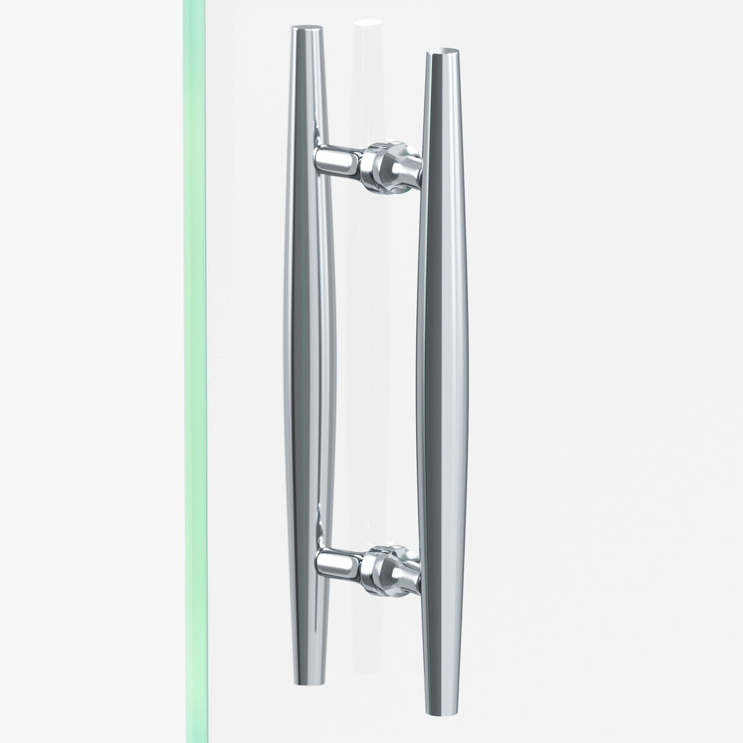 Colonial Bronze 297BB Cigar Back-to-Back Shower Door Pull Kit with flared posts in Polished Chrome