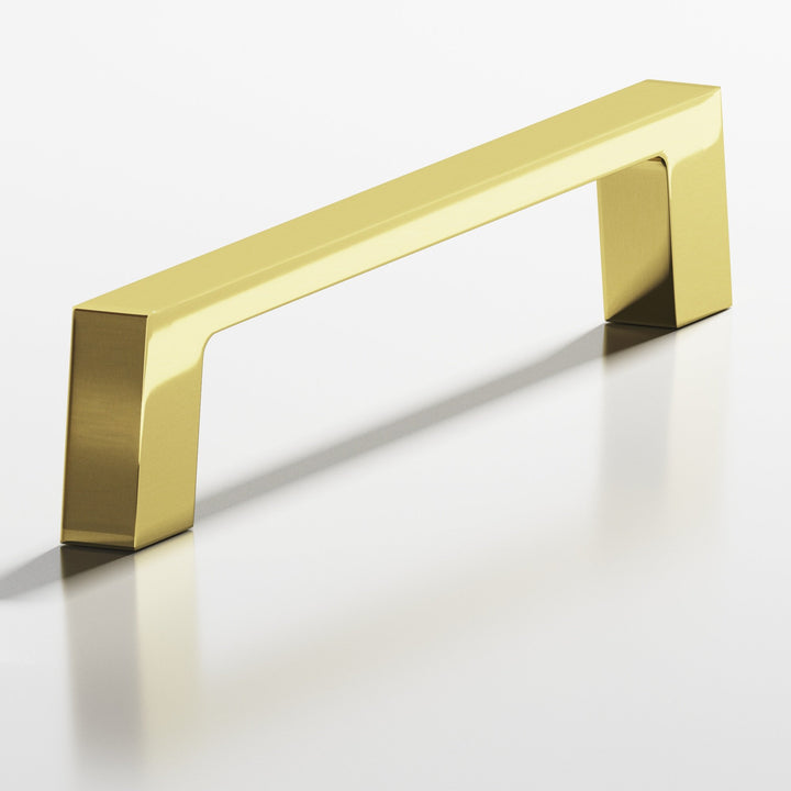 Colonial Bronze 741 Rectangular Cabinet Pull with tapered square legs in Unlacquered Polished Brass