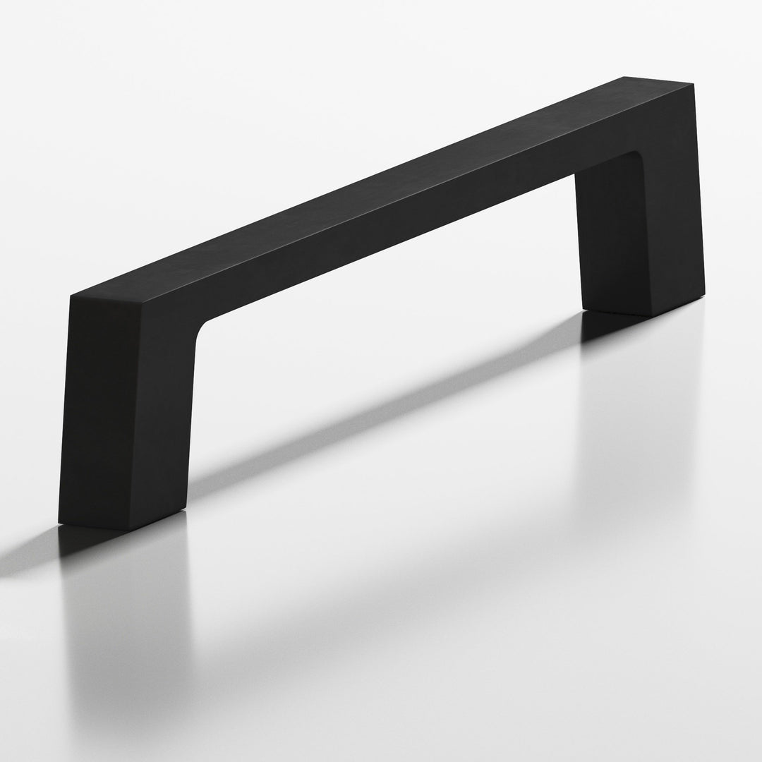 Colonial Bronze 661 Rectangular Cabinet Pull with tapered square legs in Matte Satin Black