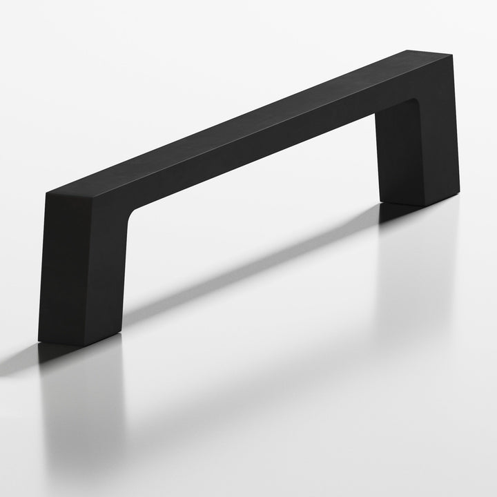 Colonial Bronze 661 Rectangular Cabinet Pull with tapered square legs in Matte Satin Black