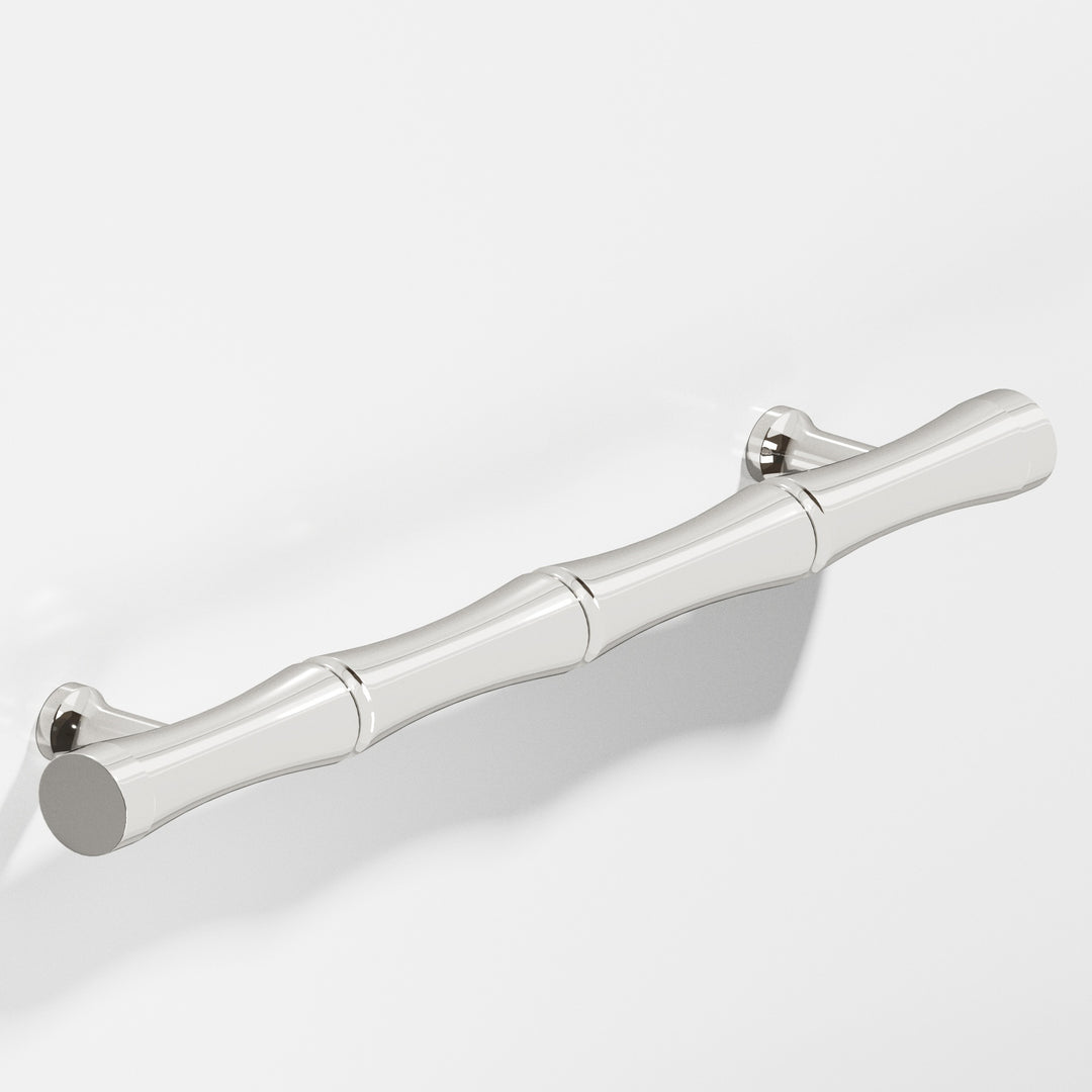 Colonial Bronze 281 Bamboo Door Pull with flared posts in Polished Nickel