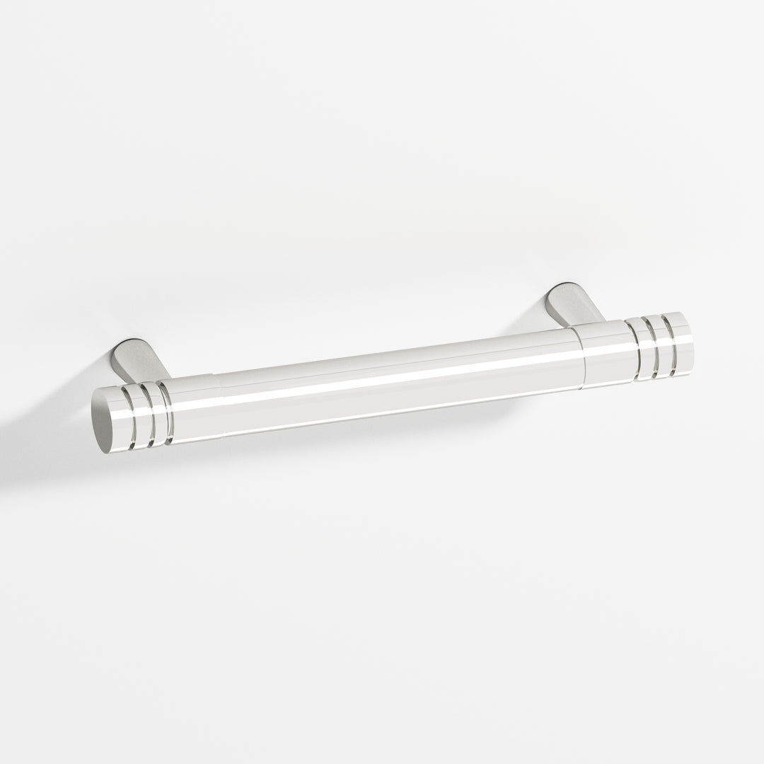 Colonial Bronze 1417 Round grooved Appliance Pull with tapered posts in Polished Nickel
