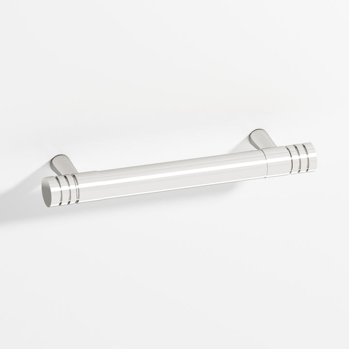 Colonial Bronze 1417 Round grooved Appliance Pull with tapered posts in Polished Nickel