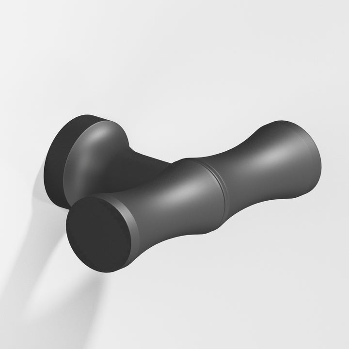 Colonial Bronze 283 Bamboo T Cabinet Knob with flared post in Matte Graphite