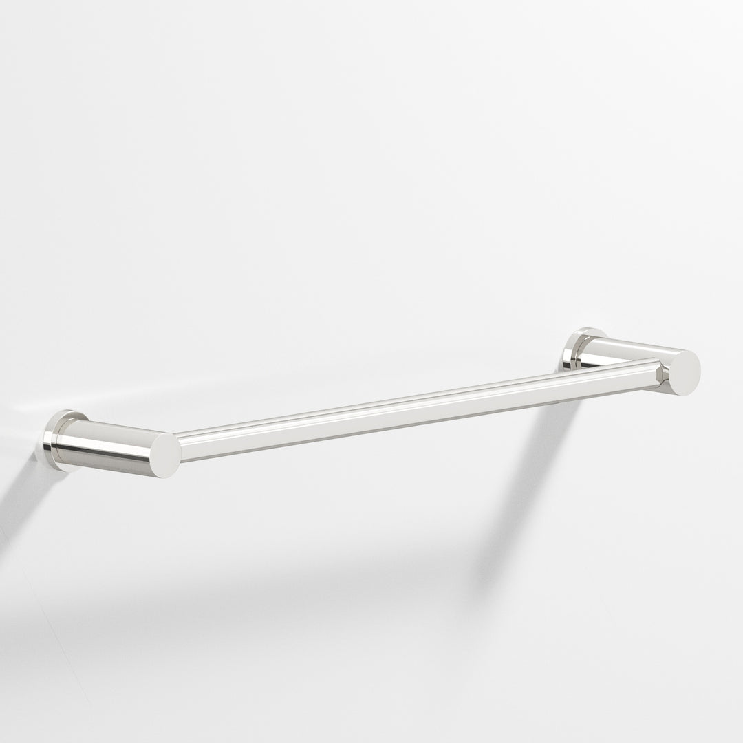 Colonial Bronze 44 Round Towel Bar fully encapsulated by round posts in Polished Nickel
