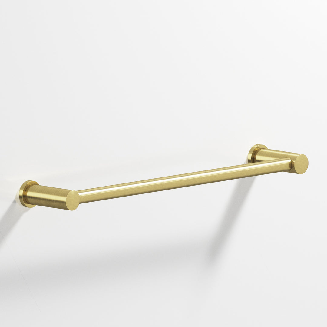 Colonial Bronze 44 Round Towel Bar fully encapsulated by round posts in Antique Brass