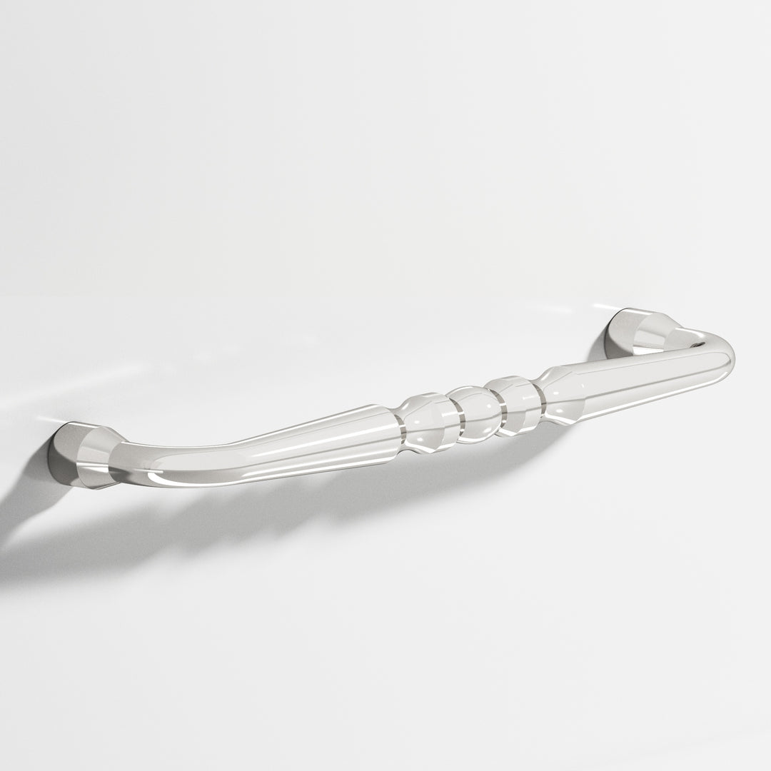 Colonial Bronze 815 Detailed wire Cabinet Pull with beads and bull-nosed ends in Polished Nickel