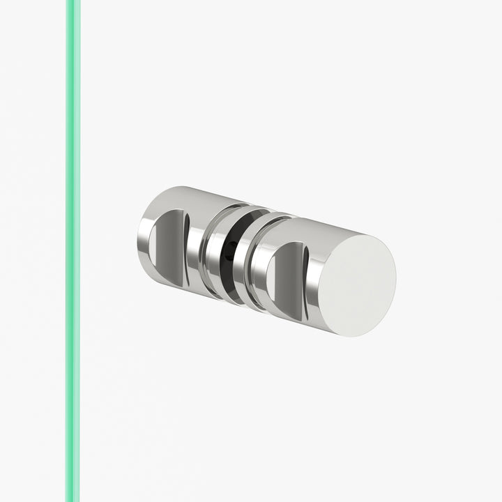 Colonial Bronze 142BB Round grooved Back-to-Back Shower Door Knob Kit in Polished Nickel