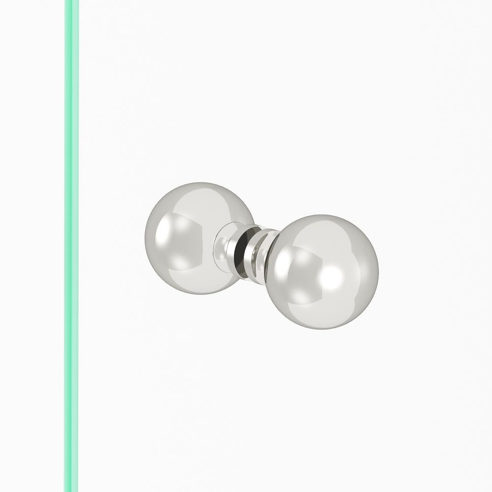 Colonial Bronze 196BB Round Back-to-Back Shower Door Knob Kit in Polished Nickel