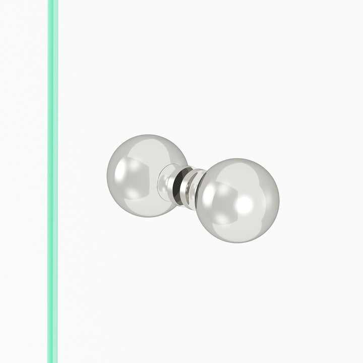 Colonial Bronze 196BB Round Back-to-Back Shower Door Knob Kit in Polished Nickel